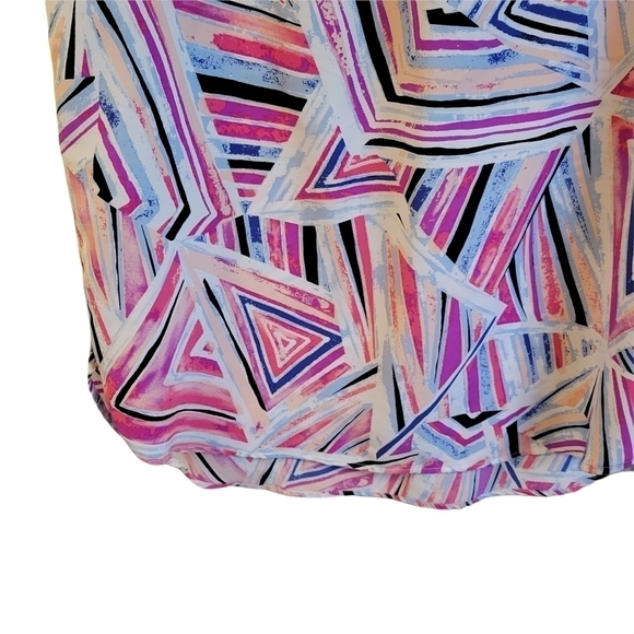 Attention Multicolor Triangle Geometric Print Dres - Picture 6 of 10